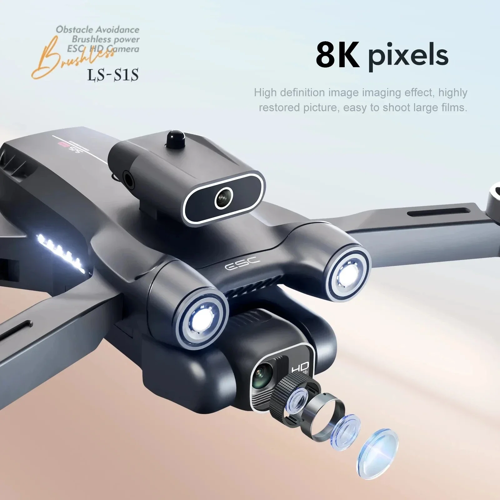 New S1S 5G GPS Drone Camera 8K - Drone Kit Professional ulasan dan harga