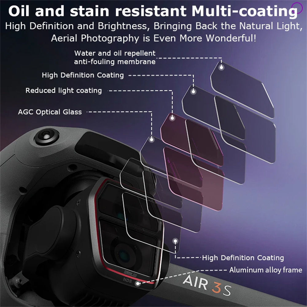 For DJI Air 3S Camera Lens Fil - Drone Kit Waterproof ulasan dan harga